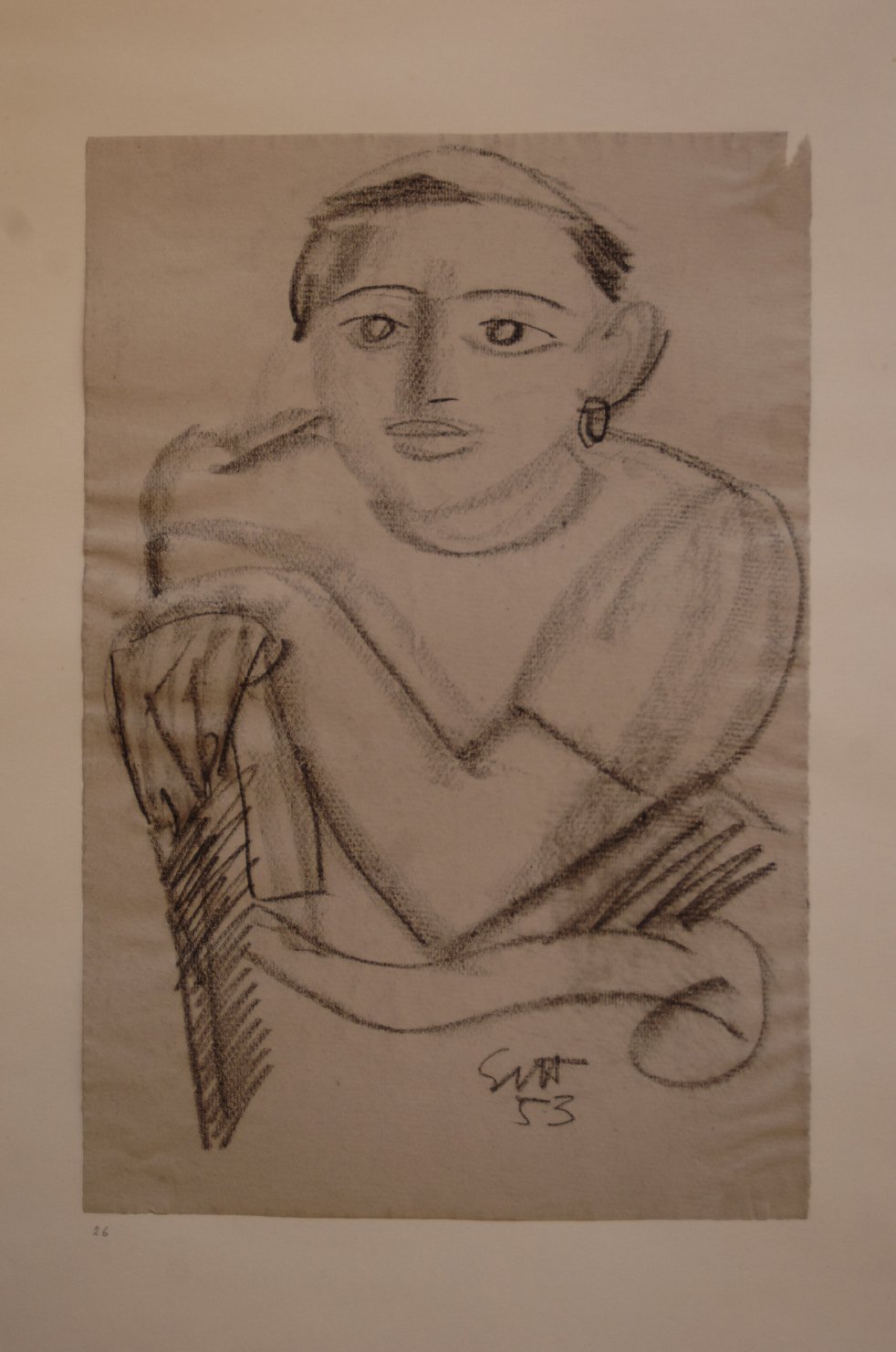 Ritratto di Maria, ritratto di giovane donna (disegno, opera isolata) di Settala Giorgio (sec. XX)