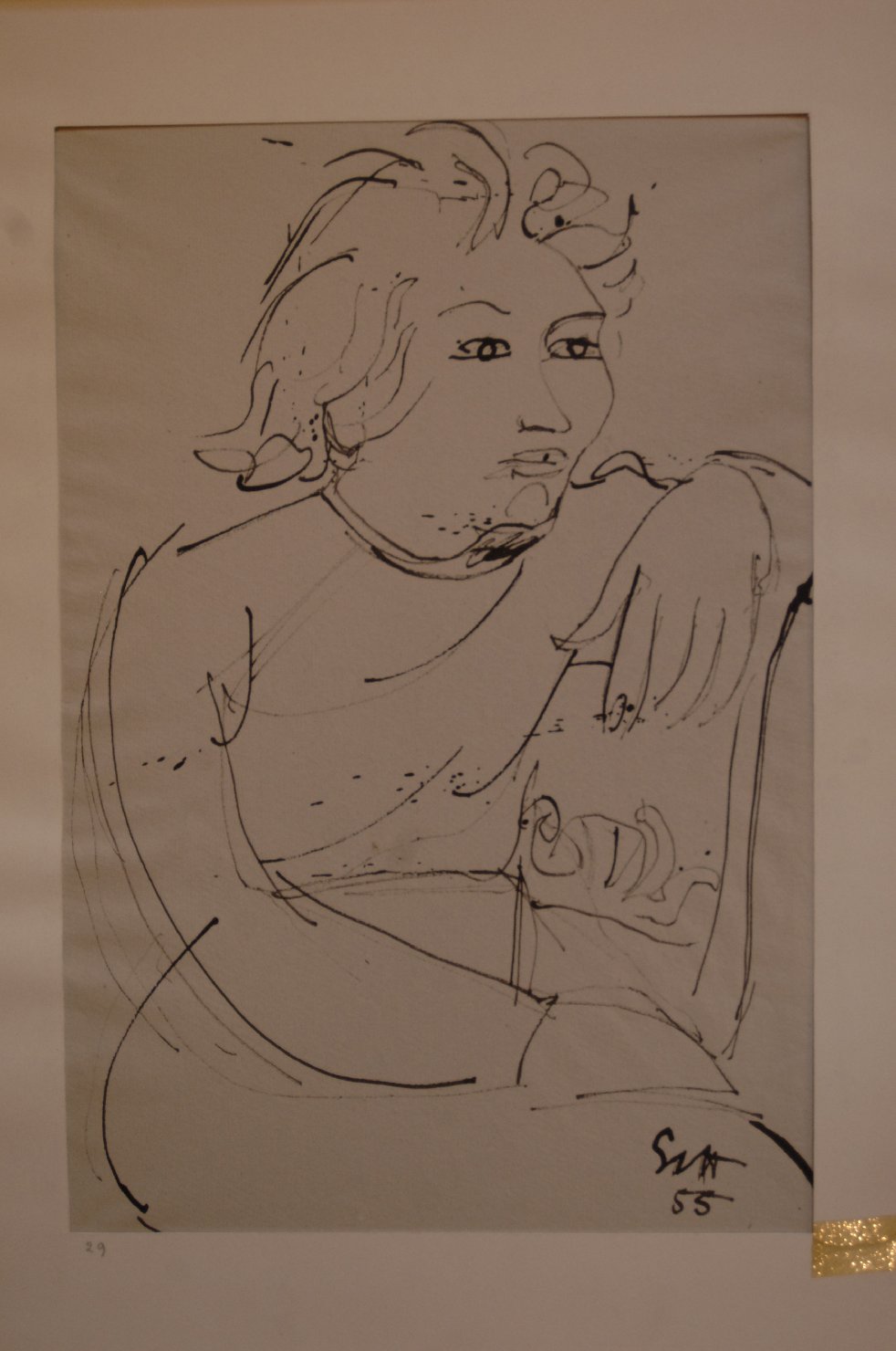 Saveria, ritratto di donna (disegno, opera isolata) di Settala Giorgio (sec. XX)