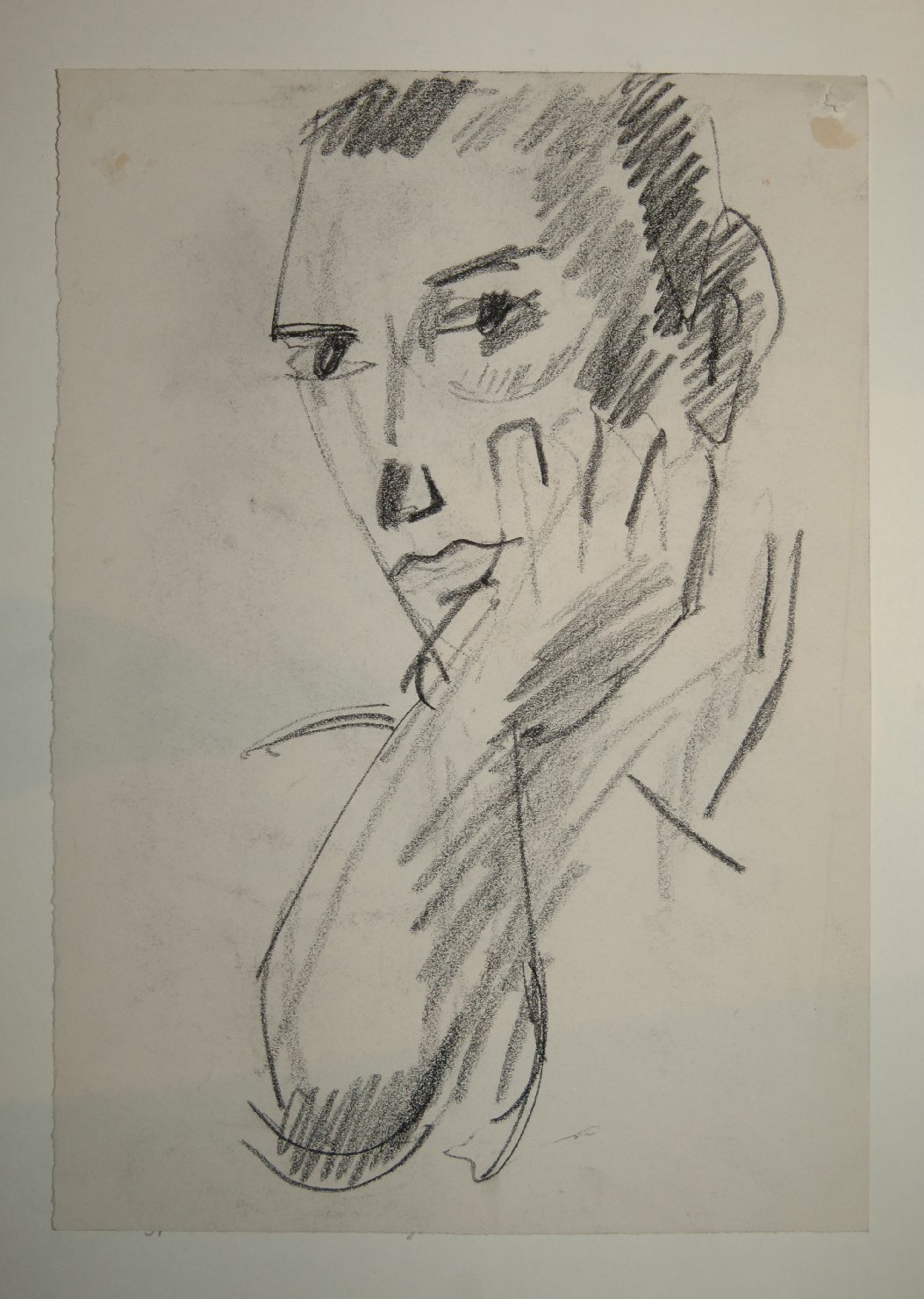 ritratto d'uomo (disegno, opera isolata) di Settala Giorgio (sec. XX)