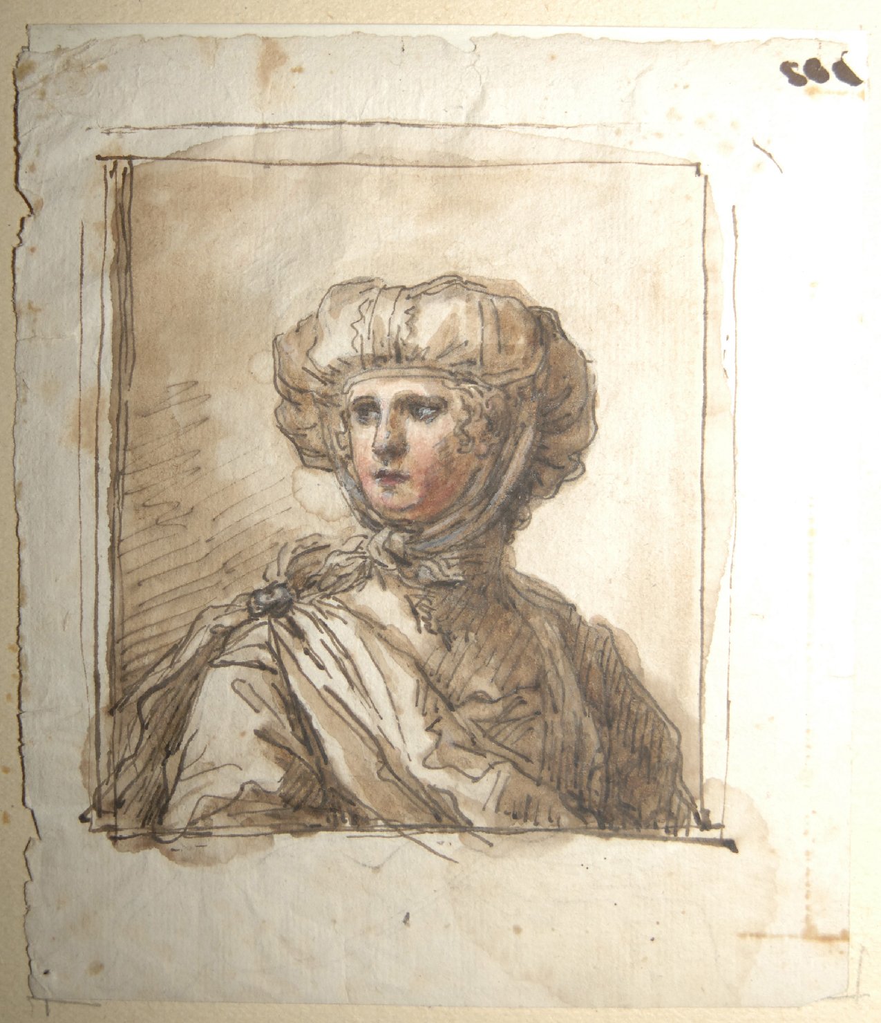 sibilla (disegno, opera isolata) di Baldrighi Giuseppe (attribuito) (seconda metà sec. XVIII)