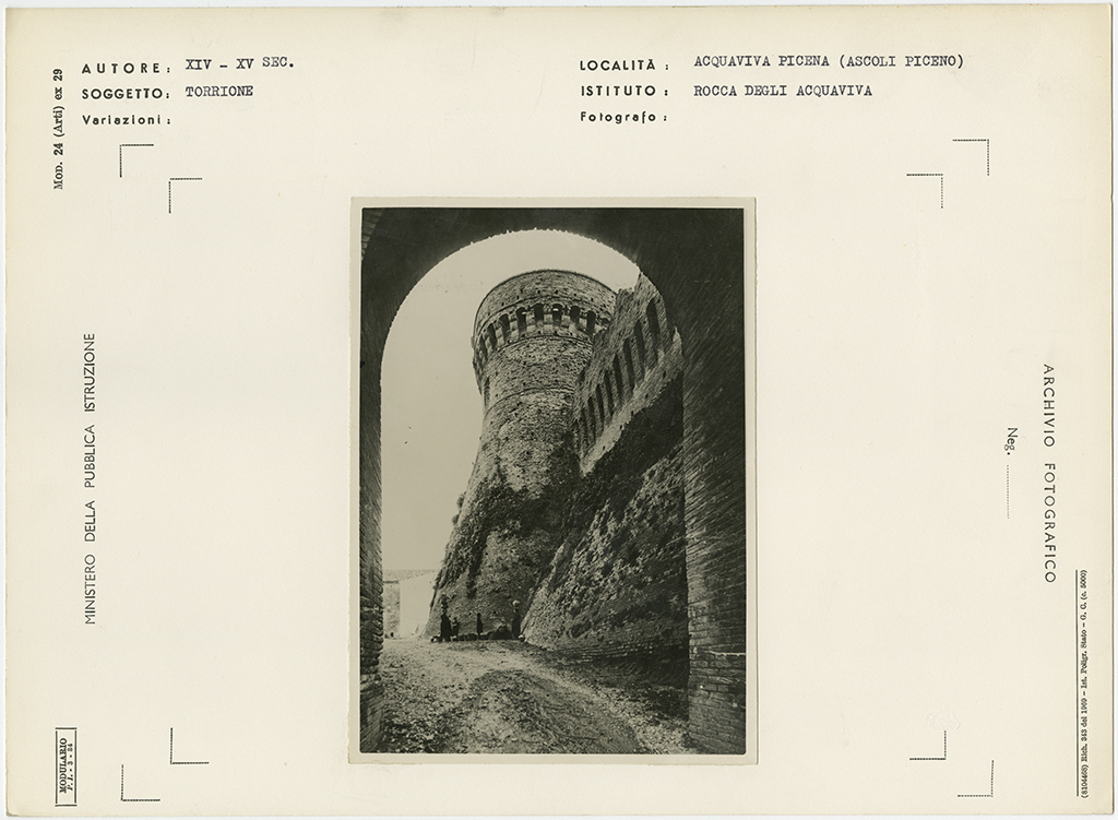 Rocca di Acquaviva Picena - Torrione (positivo, insieme) di Anonimo <1901-1950> (XX)