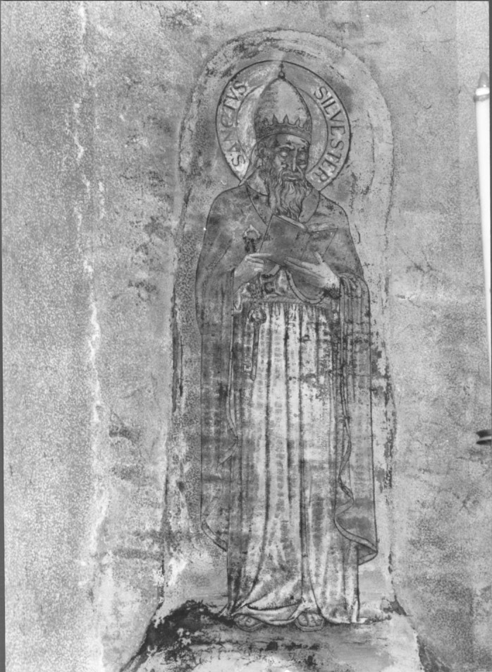 Figura di San Silvestro (dipinto) - ambito Italia nord-orientale (prima metà sec. XX)