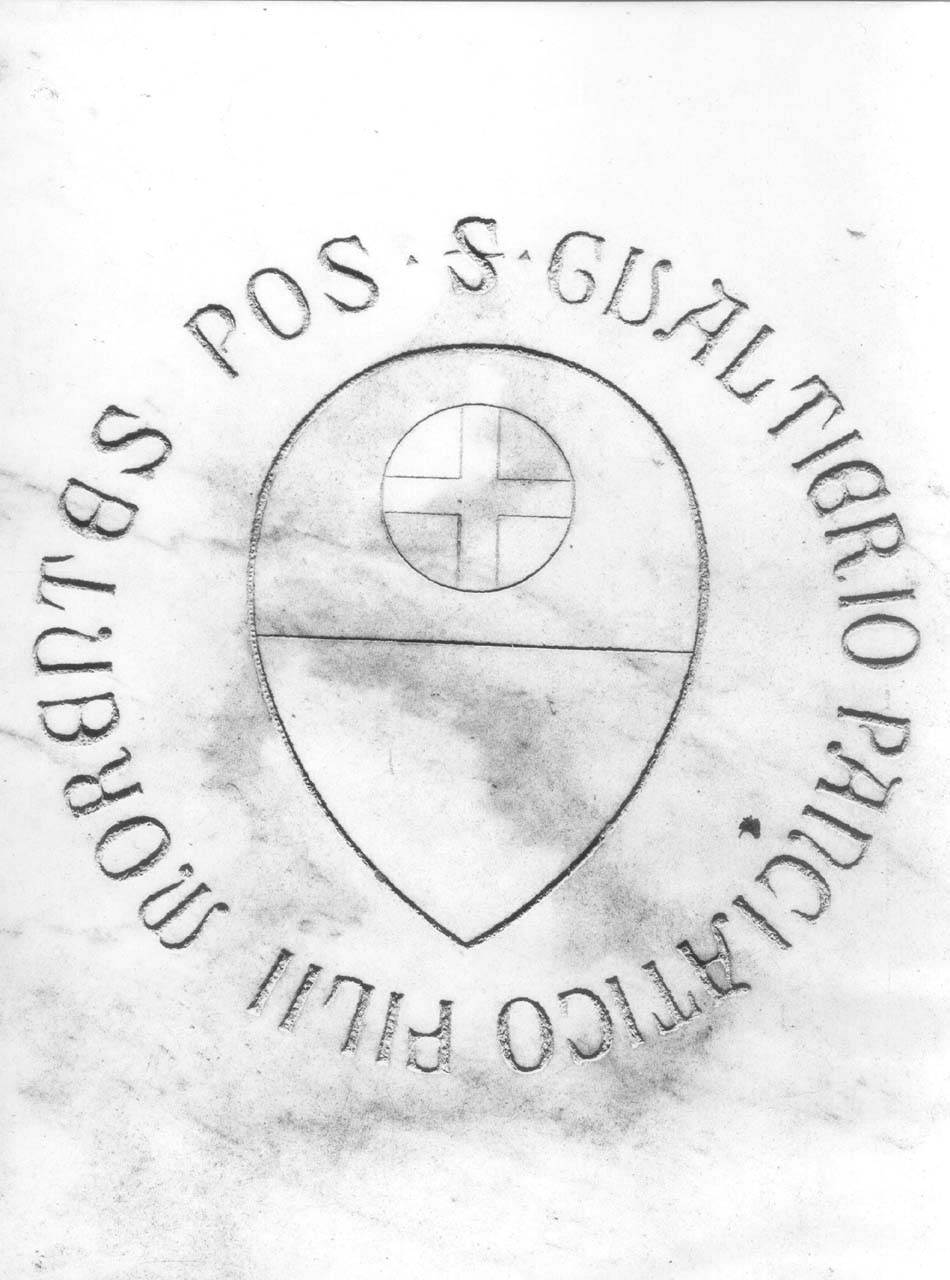 stemma gentilizio della famiglia Panciatichi (lapide tombale) - manifattura fiorentina (sec. XIX)