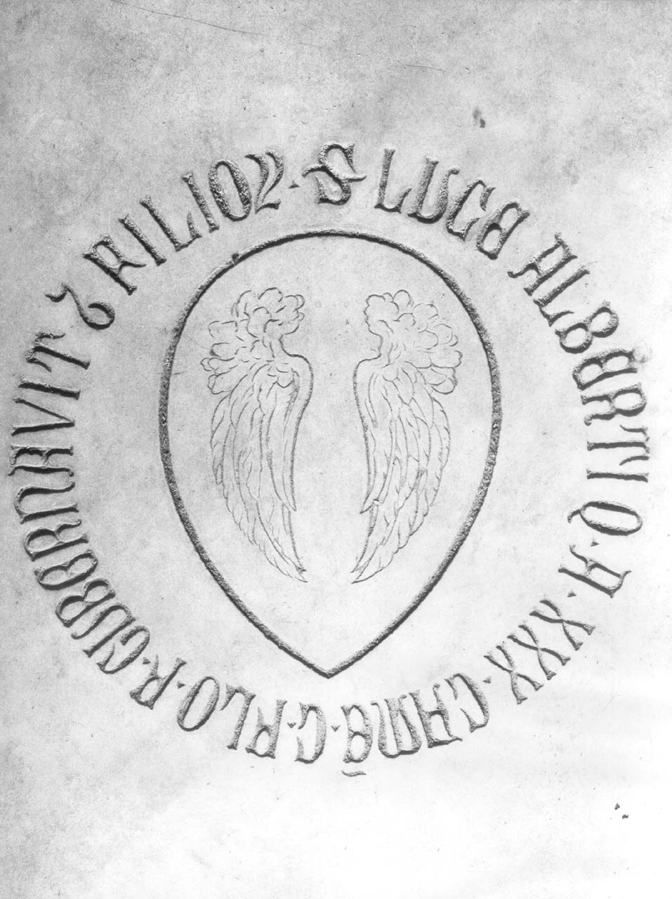 stemma gentilizio della famiglia Alberti (lapide tombale) - manifattura fiorentina (sec. XIX)