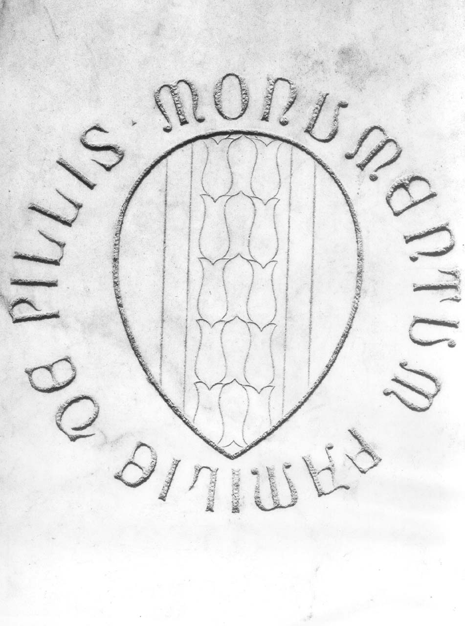 stemma gentilizio della famiglia Pilli (lapide tombale) - manifattura fiorentina (sec. XIX)