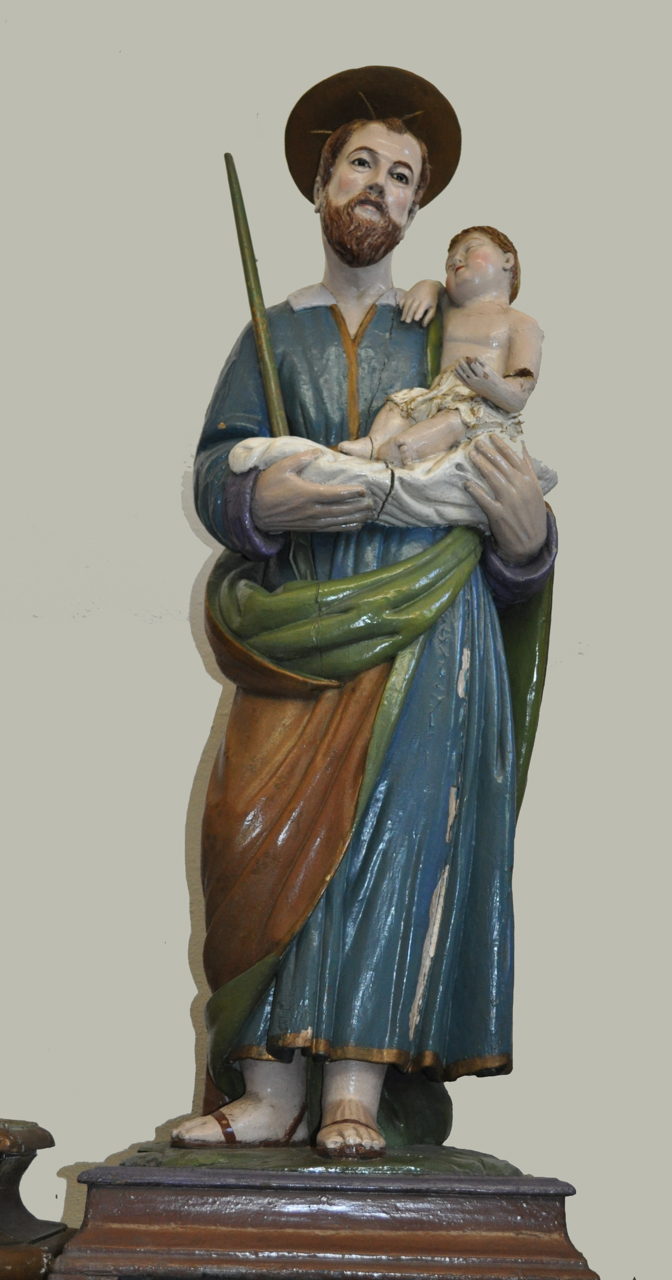 San Giuseppe e Gesù Bambino (statua) - ambito italiano (sec. XVIII)