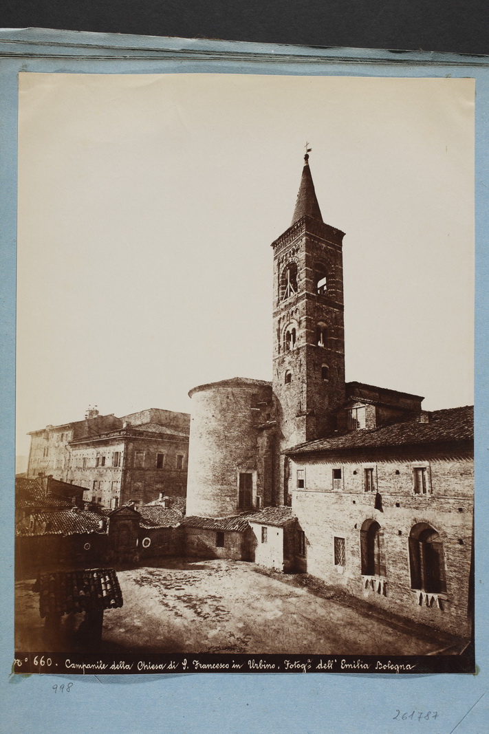 Italia - Marche - Urbino - Chiesa di San Francesco (positivo, elemento-parte componente) di Fotografia dell'Emilia (ditta) (XIX)