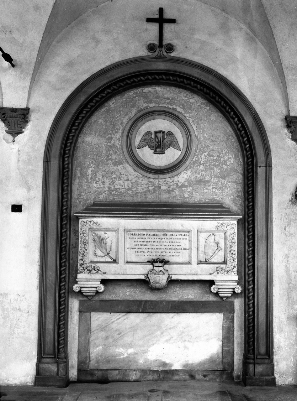 monumento funebre - a edicola centinata - bottega toscana (sec. XIX)