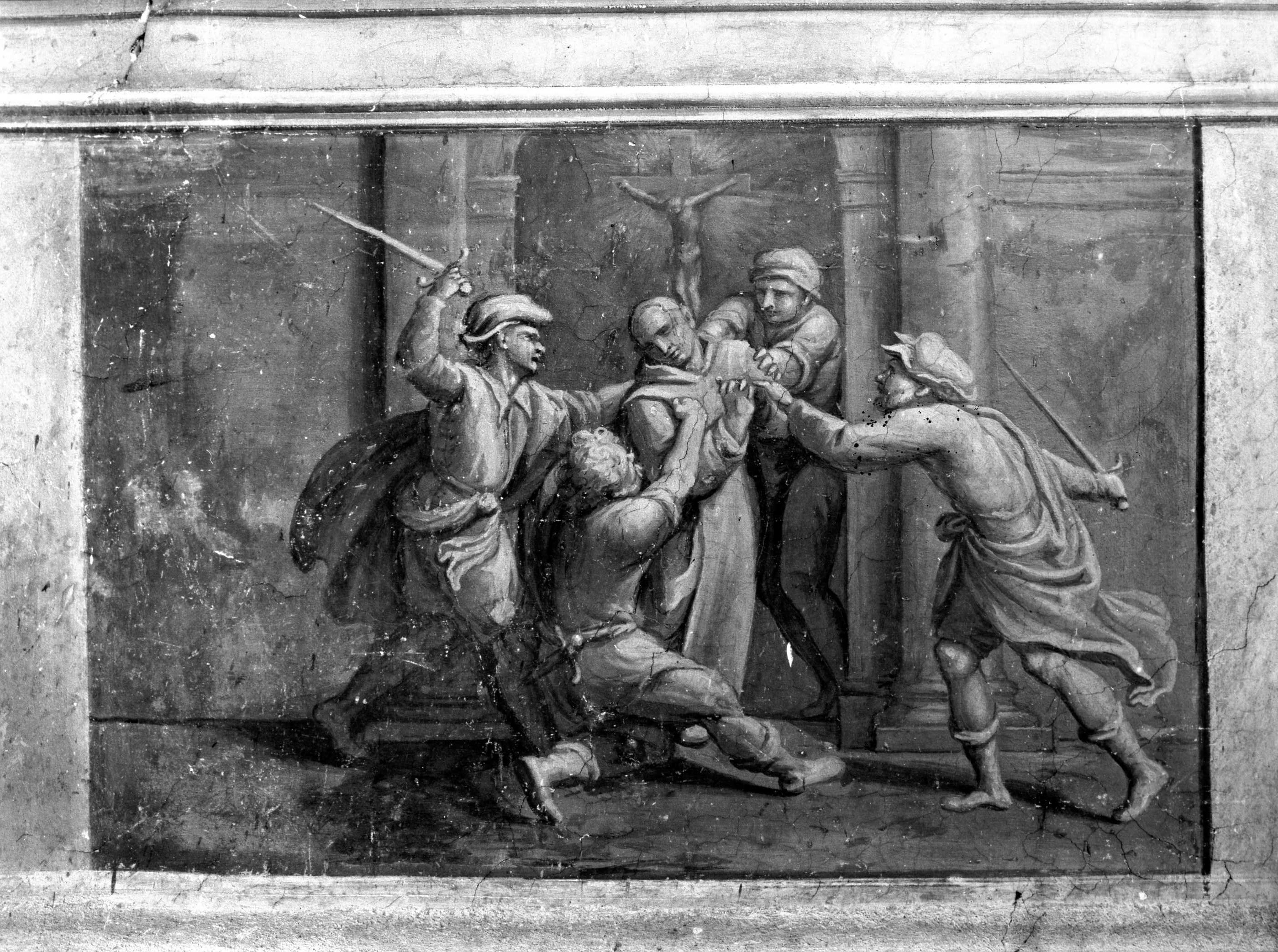 martirio di Giovanni Pess (dipinto murale) di Massari Lucio (primo quarto sec. XVII)