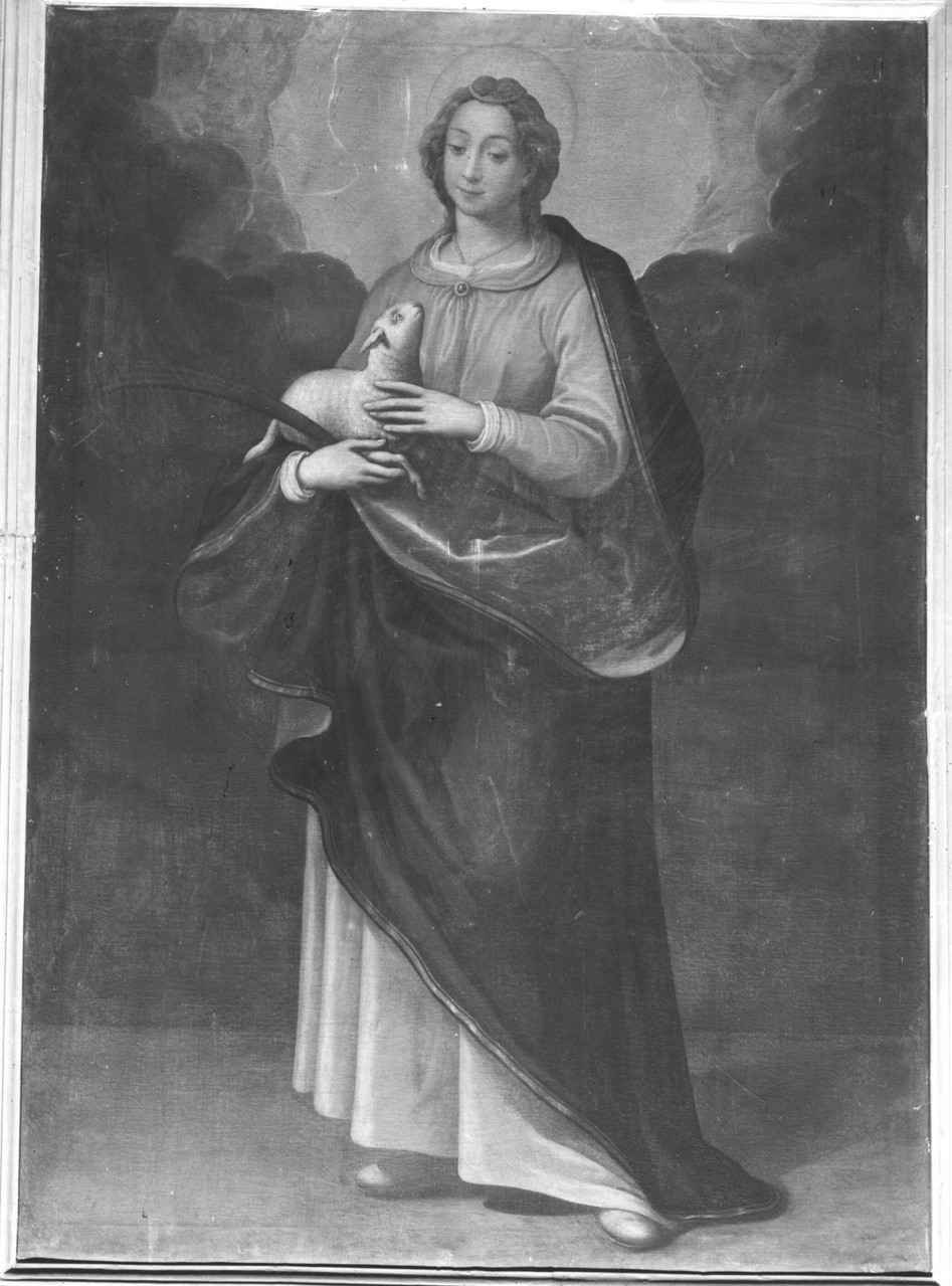 Sant'Agnese (dipinto) di Curradi Francesco (maniera) (prima metà sec. XVII)