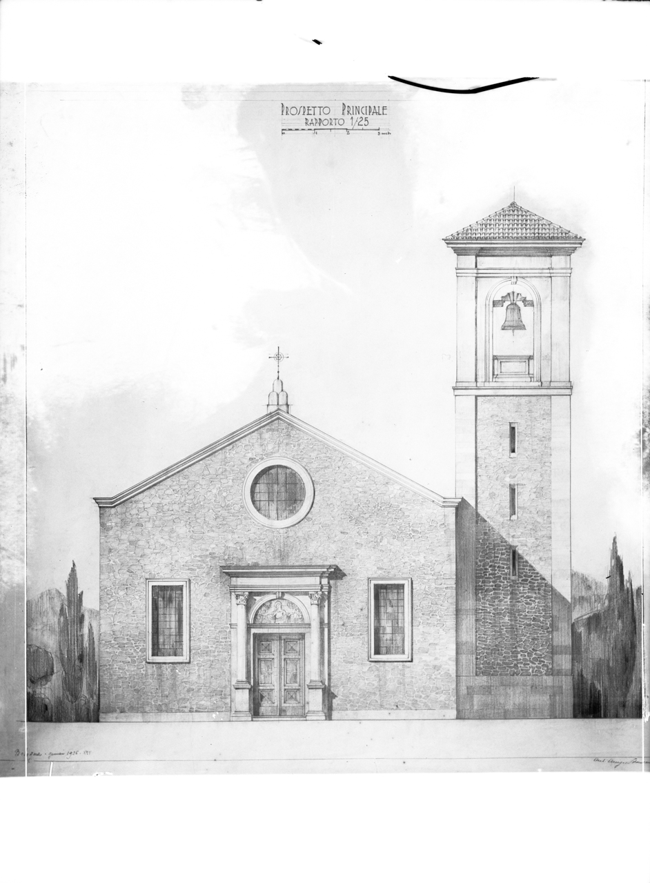 Architettura sacra - Chiese - Facciate - Campanili (negativo) di Stanzani, Arrigo (attribuito), Stanzani, Arrigo (prima metà XX)