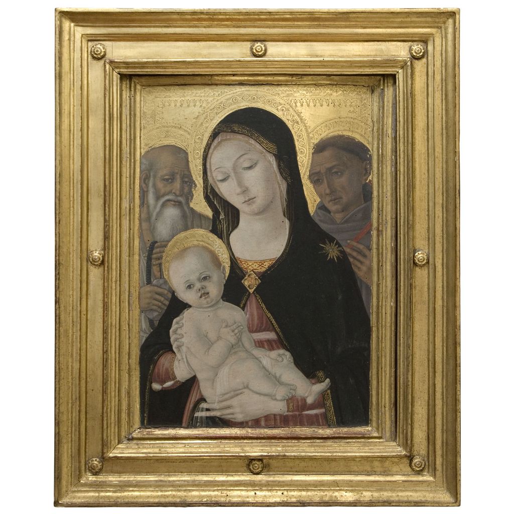 Madonna con Bambino e Santi (dipinto) di Matteo di Giovanni di Bartolo (attribuito) (sec. XV)