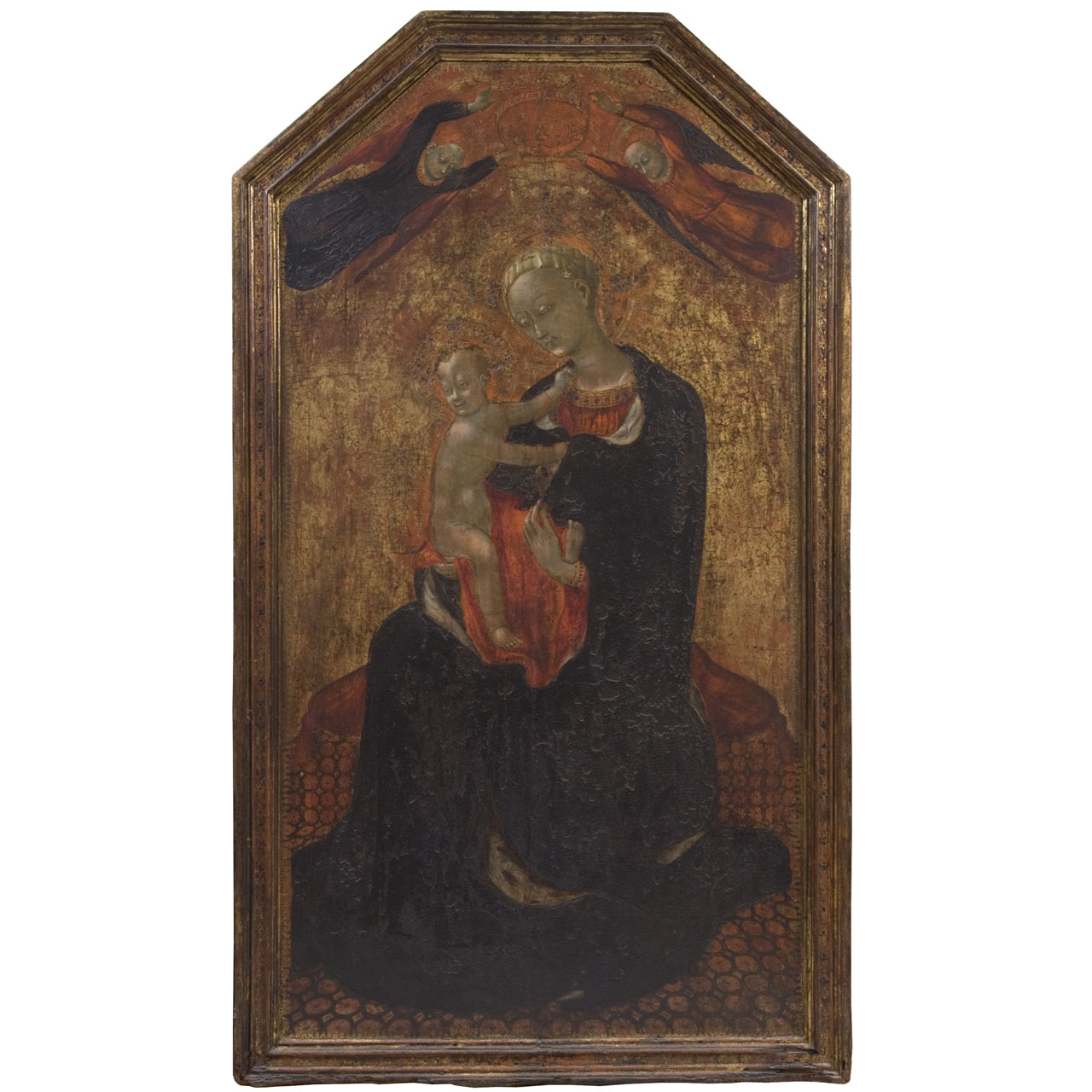 Madonna con Bambino e angeli reggicorona (dipinto) di Stefano di Giovanni di Consolo detto Sassetta (sec. XV)