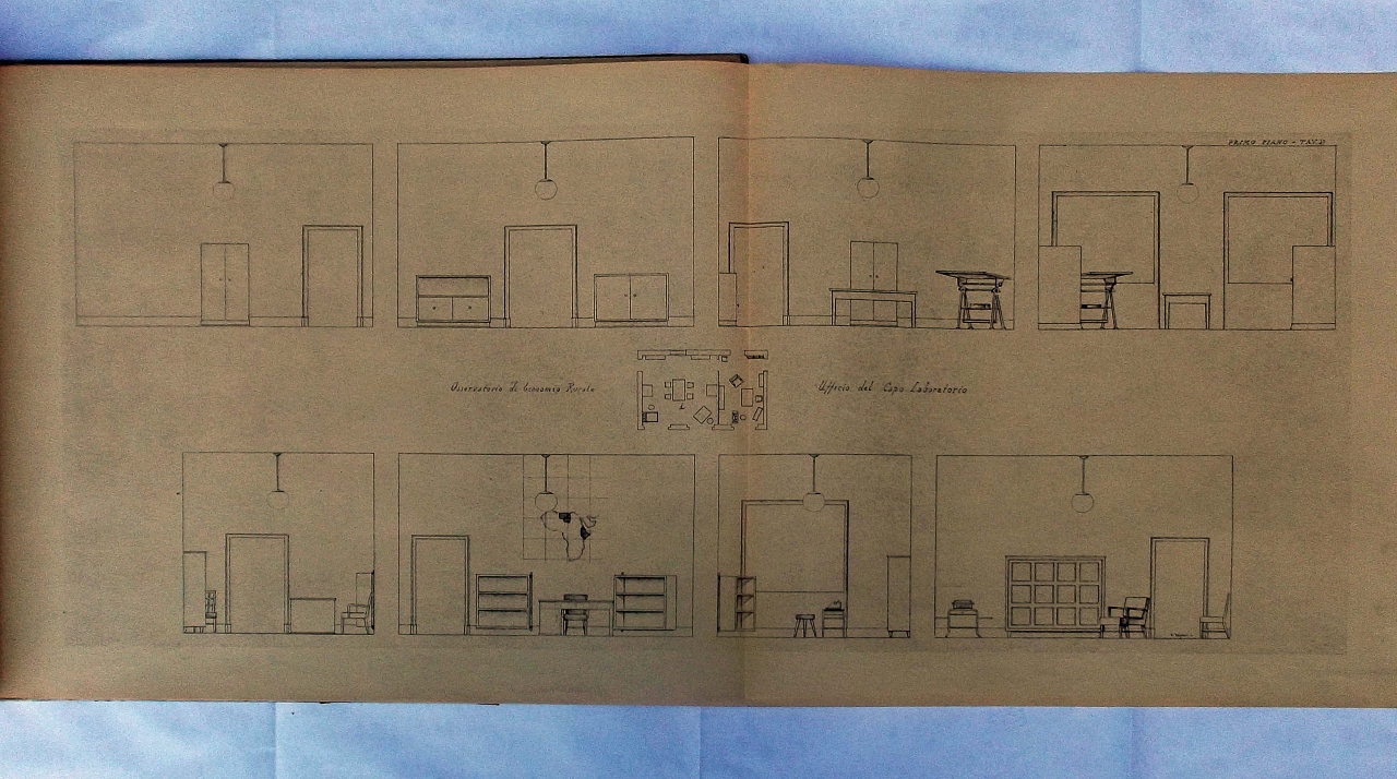 pianta dell'Osservatorio di economia (disegno architettonico) di Tofani Dino (sec. XX)