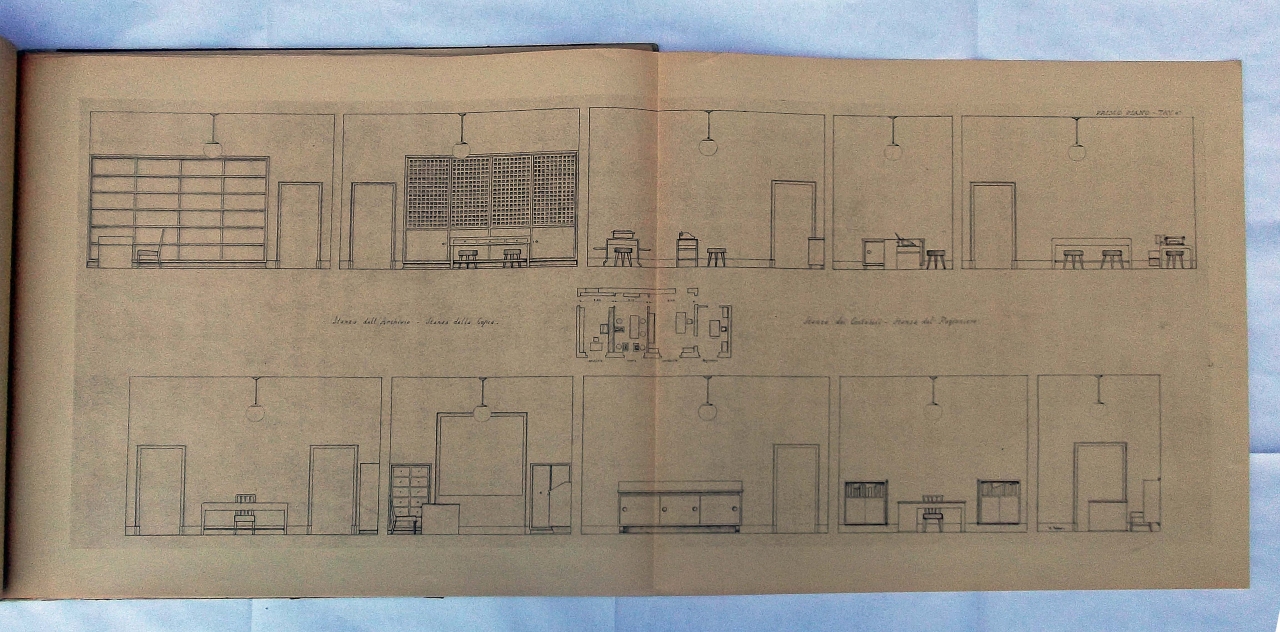 pianta dell'Archivio (disegno architettonico) di Tofani Dino (sec. XX)