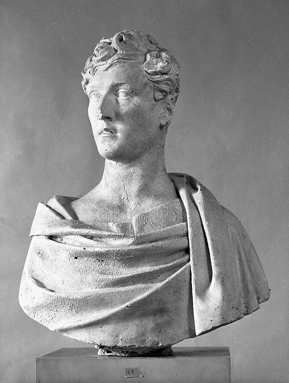 busto ritratto di giovane uomo panneggiato (busto) di Bartolini Lorenzo (sec. XIX)