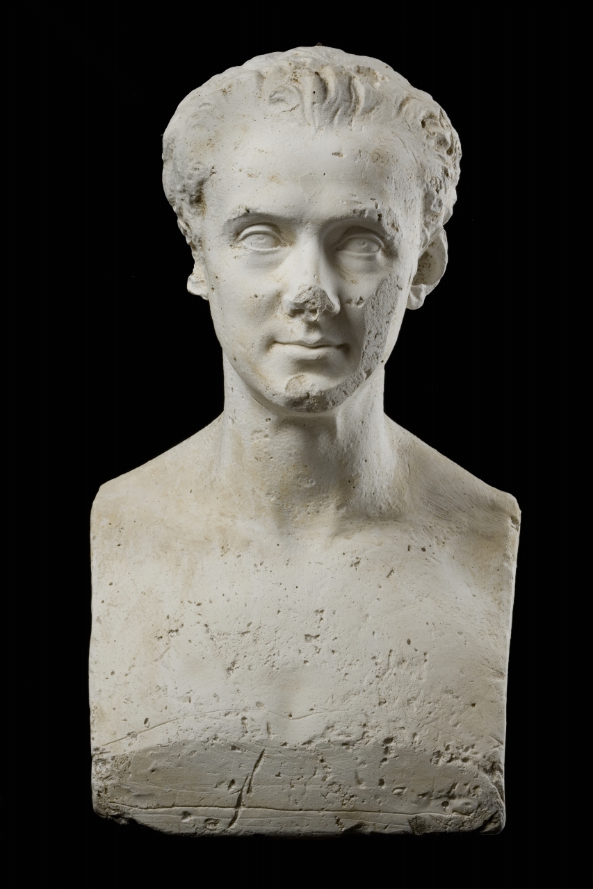 busto ritratto d'uomo all'eroica (modello per scultura) di Bartolini Lorenzo (sec. XIX)