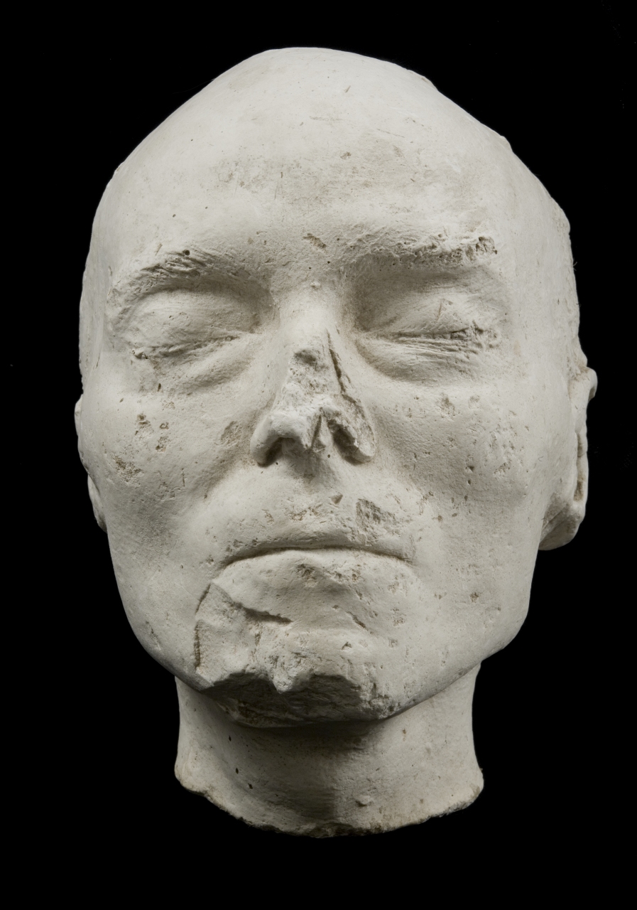testa d'uomo anziano (maschera funebre) di Bartolini Lorenzo (attribuito) (sec. XIX)