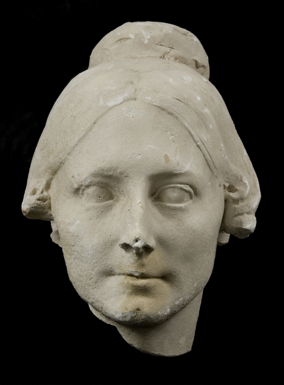 testa ritratto di donna (modello per scultura, frammento) di Bartolini Lorenzo (sec. XIX)