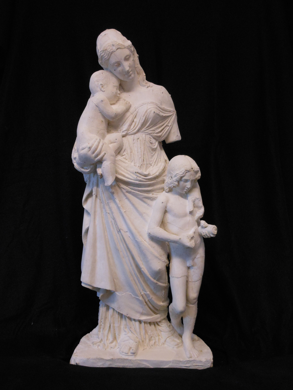 Carità educatrice, figura femminile con bambini (modello per scultura) di Bartolini Lorenzo (sec. XIX)