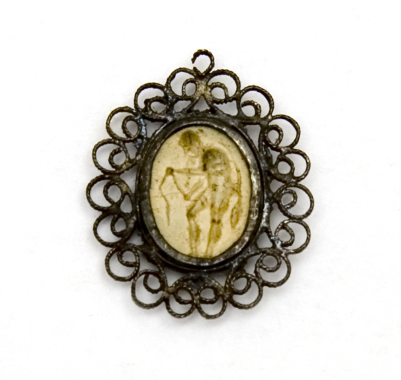figura maschile (decorazione a intaglio) - bottega italiana (?) (fine/ inizio sec. I, secc. XVII/ XVIII)