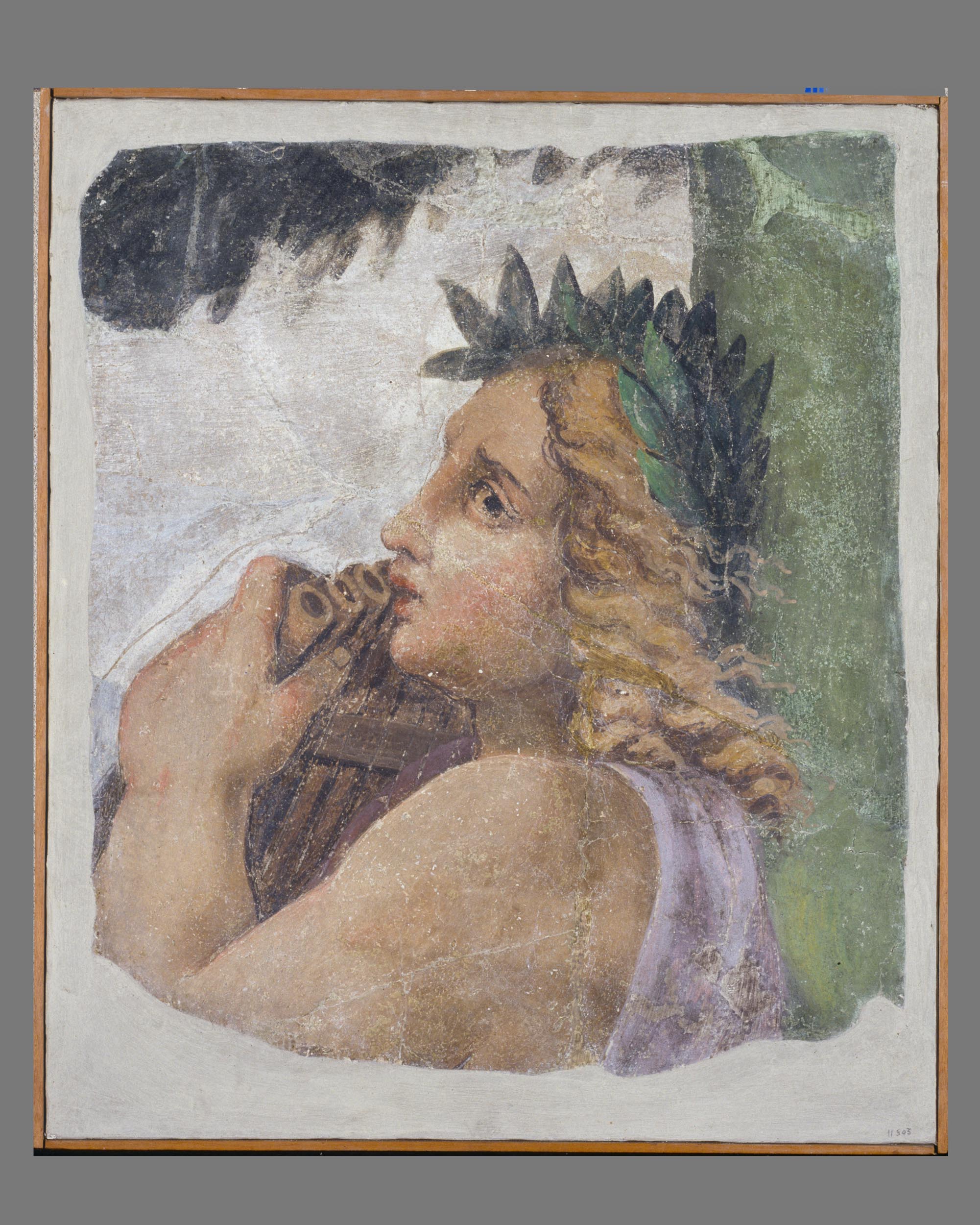 Virgilio (?) (dipinto, frammento) di Giulio Romano (cerchia) (sec. XVI)