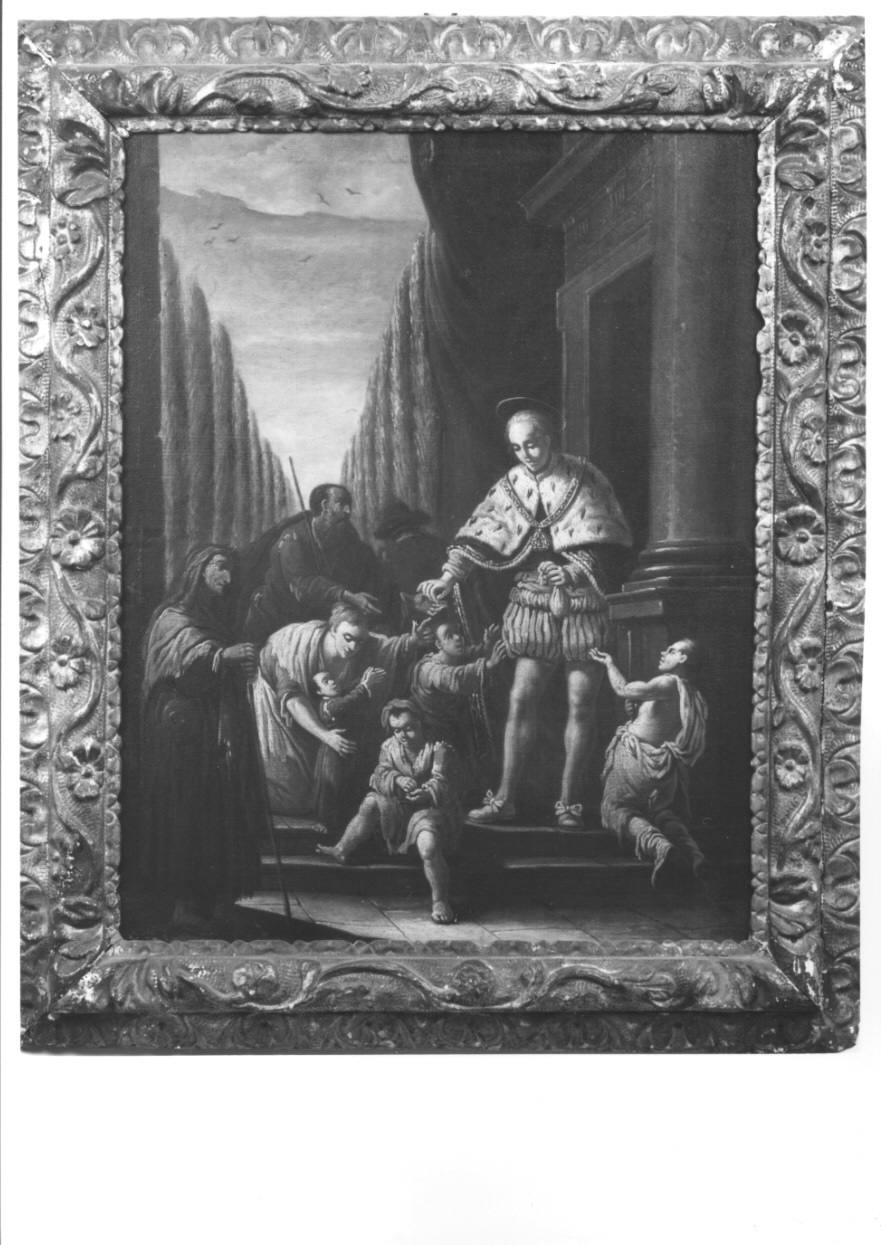 Beato Amedeo di Savoia fa l'elemosina ai poveri (dipinto, opera isolata) di Graneri Giovanni Michele (bottega) (metà sec. XVIII)
