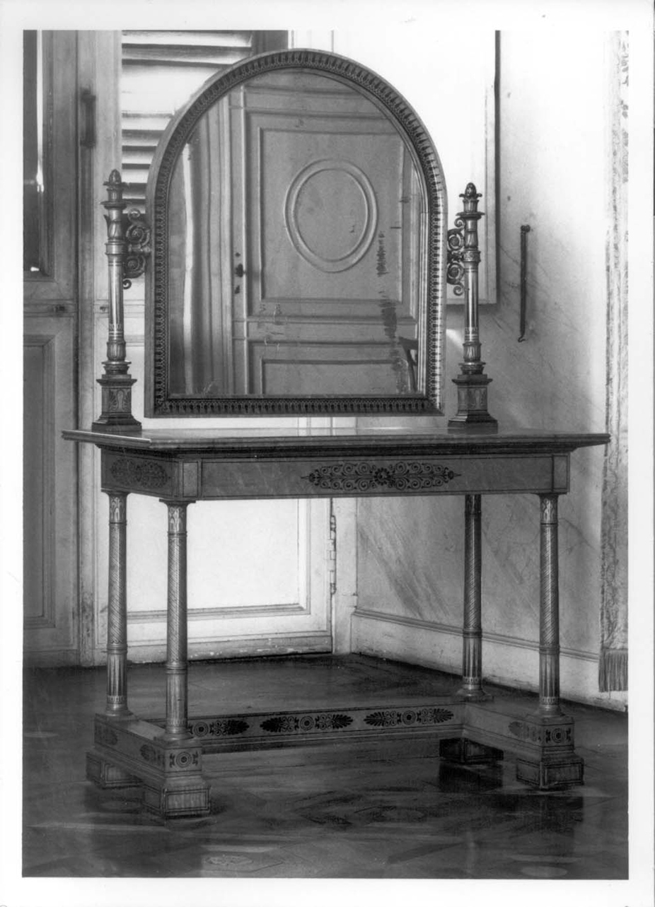 tavolino da toeletta, opera isolata di Palagi Pelagio, Capello Gabriele detto Moncalvo (secondo quarto sec. XIX)
