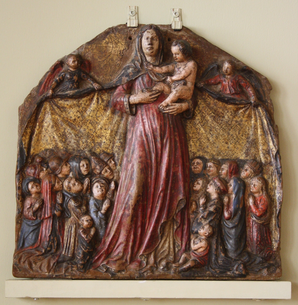Madonna della Misericordia (rilievo, opera isolata) - ambito aretino (sec. XV)