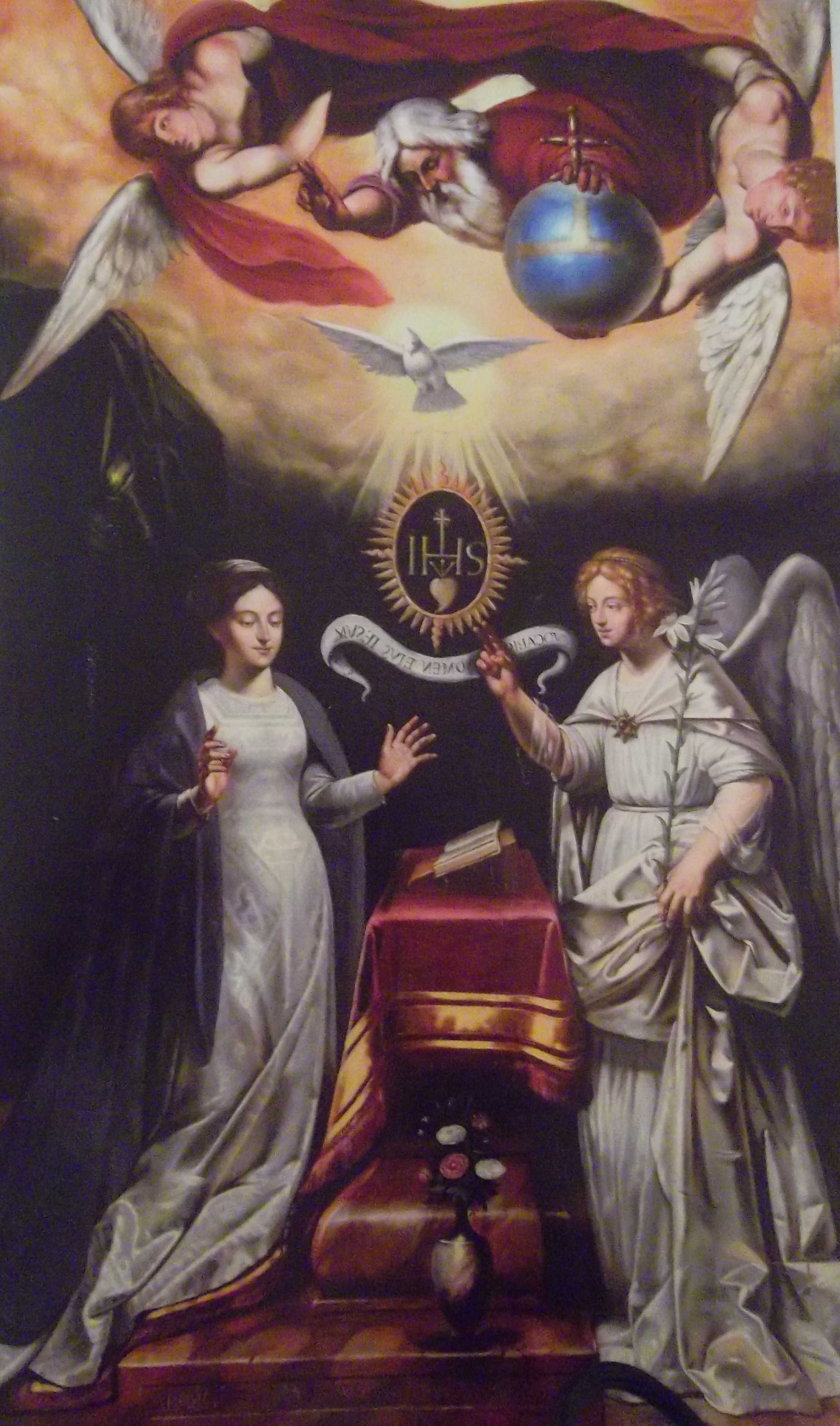 annunciazione (dipinto) di Finson Ludovicus (primo quarto sec. XVII)