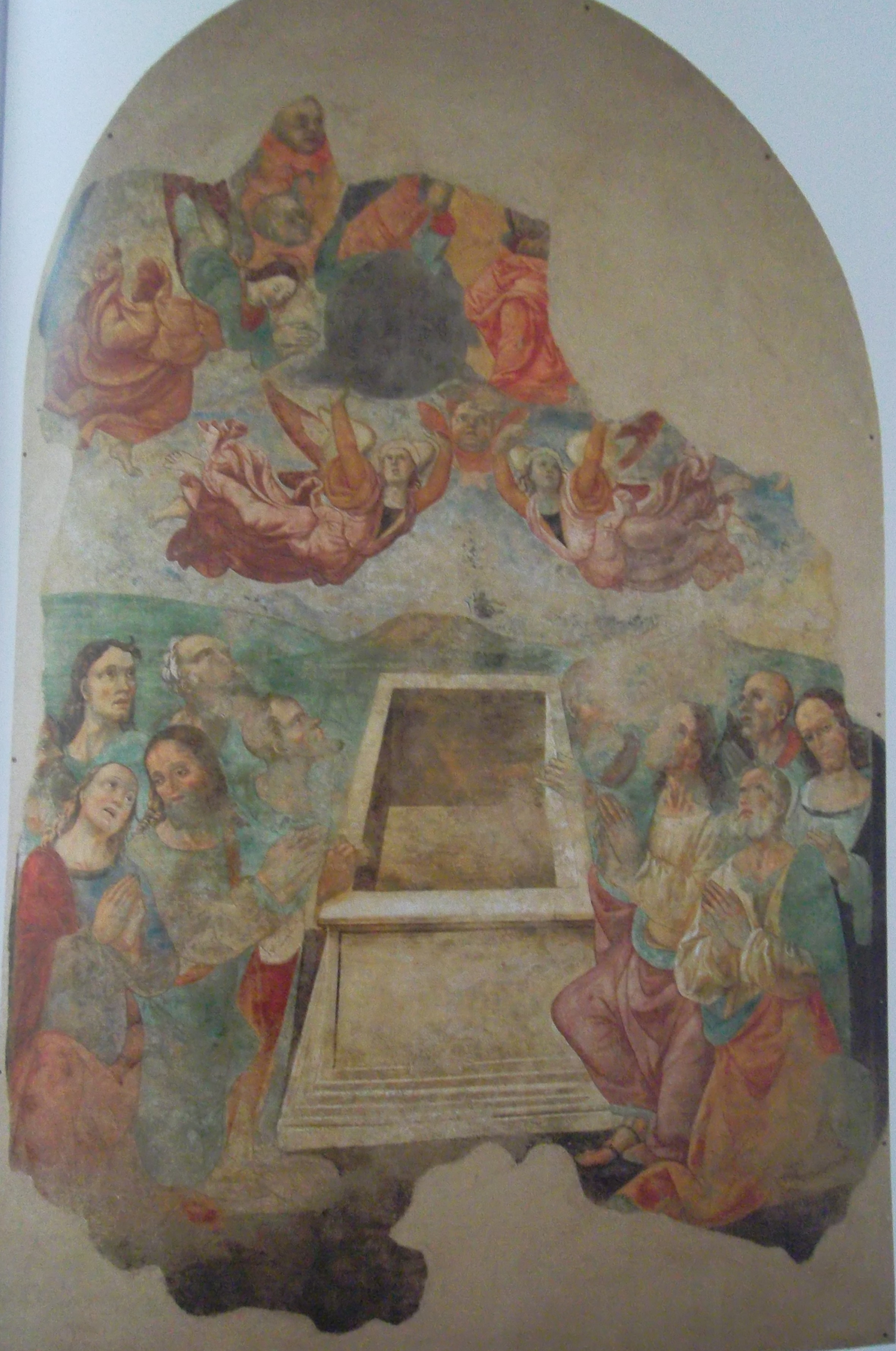 Assunzione della Madonna e Incoronazione di Maria Vergine (dipinto) di Francesco da Montereale (attribuito) (primo quarto sec. XVI)