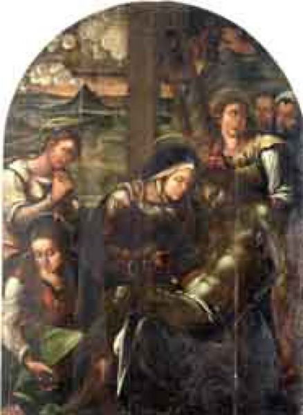 Deposizione di Cristo dalla croce (dipinto) - ambito abruzzese (prima metà sec. XVI)
