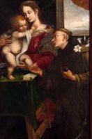 Madonna con Bambino e Sant'Antonio da Padova (dipinto) - ambito abruzzese (seconda metà sec. XVI)