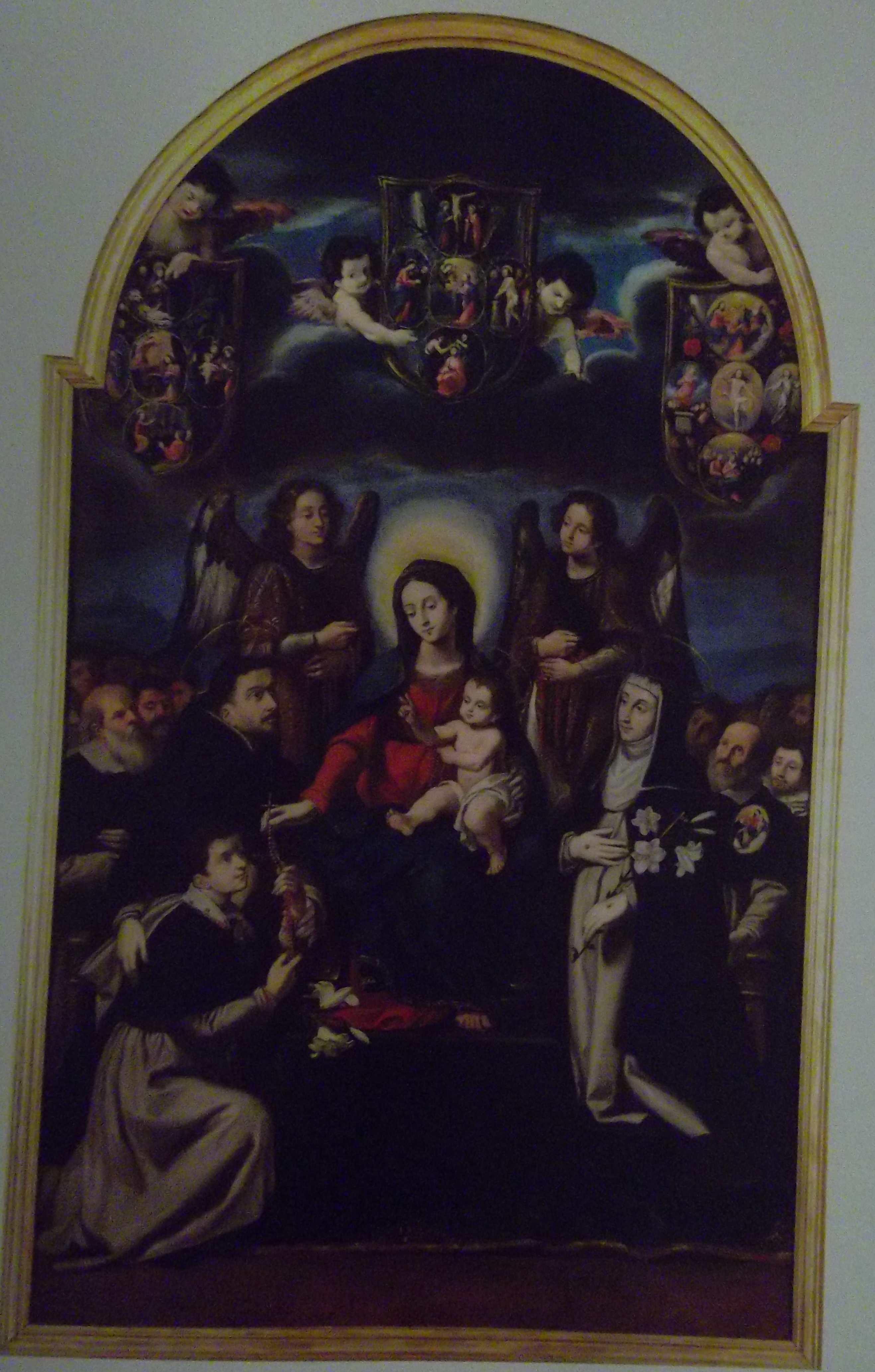 Madonna del Rosario (dipinto) di Bedeschini Giulio Cesare (secondo quarto sec. XVII)