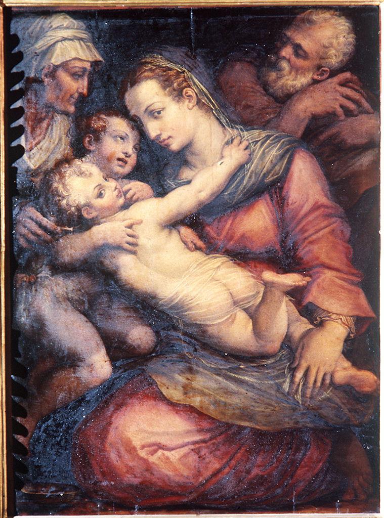 Sacra Famiglia con San Giovannino e Sant'Elisabetta (dipinto) di Vasari Giorgio (metà sec. XVI)
