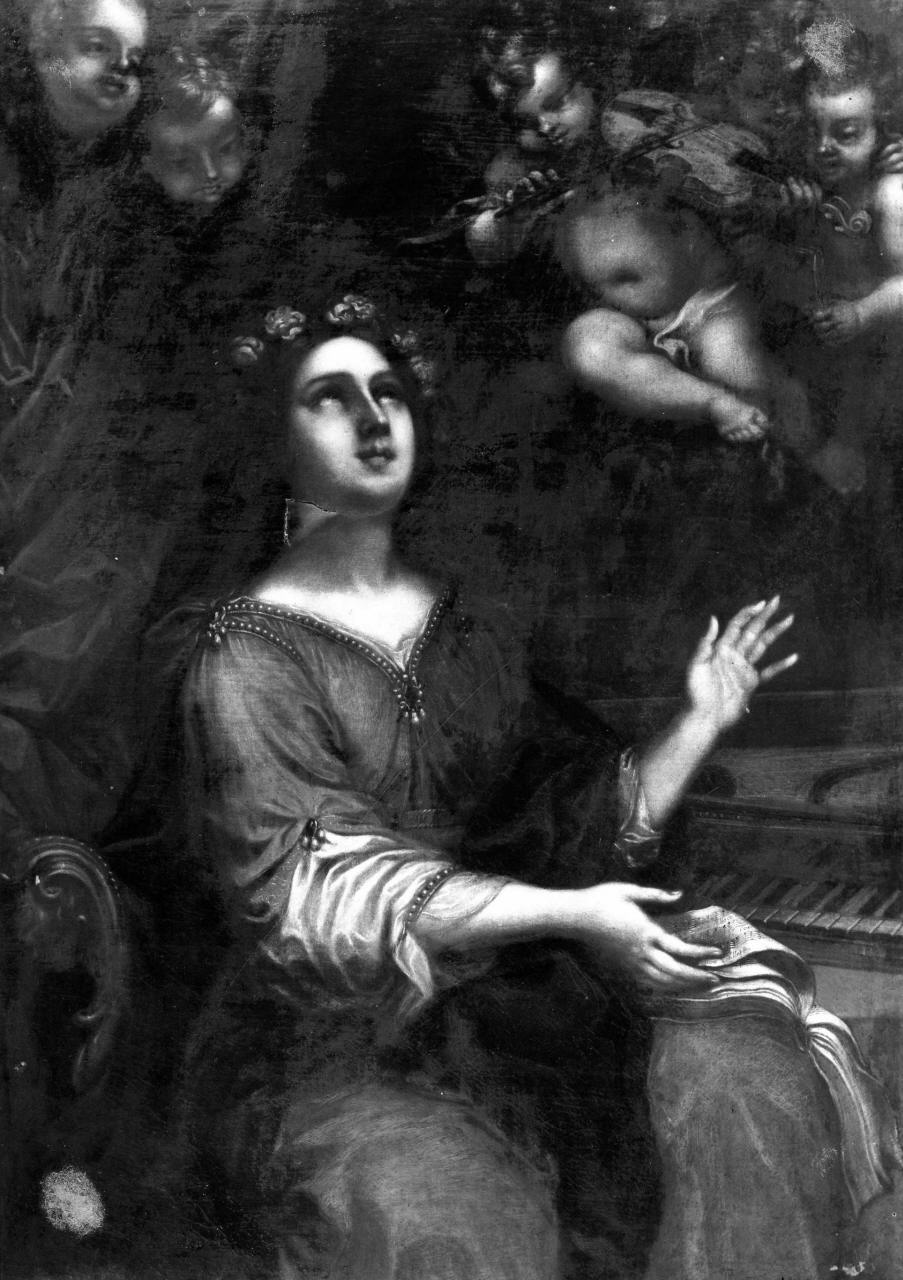 Santa Cecilia (dipinto) di Taruffi Emilio (attribuito) (sec. XVII)