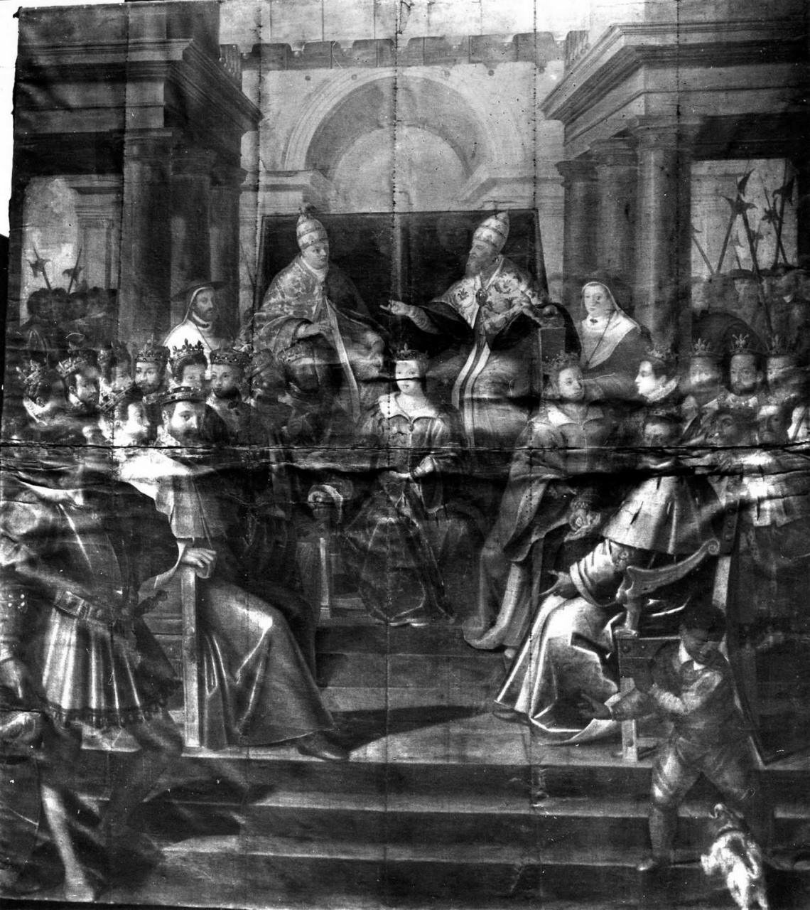 Caterina di Francia e regnanti della sua famiglia (dipinto) di Gamberucci Cosimo (attribuito) (sec. XVI)