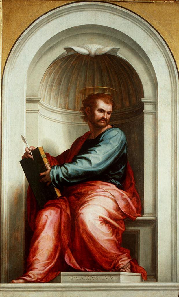 San Marco Evangelista (dipinto) di Della Porta Bartolomeo detto Fra Bartolomeo (primo quarto sec. XVI)