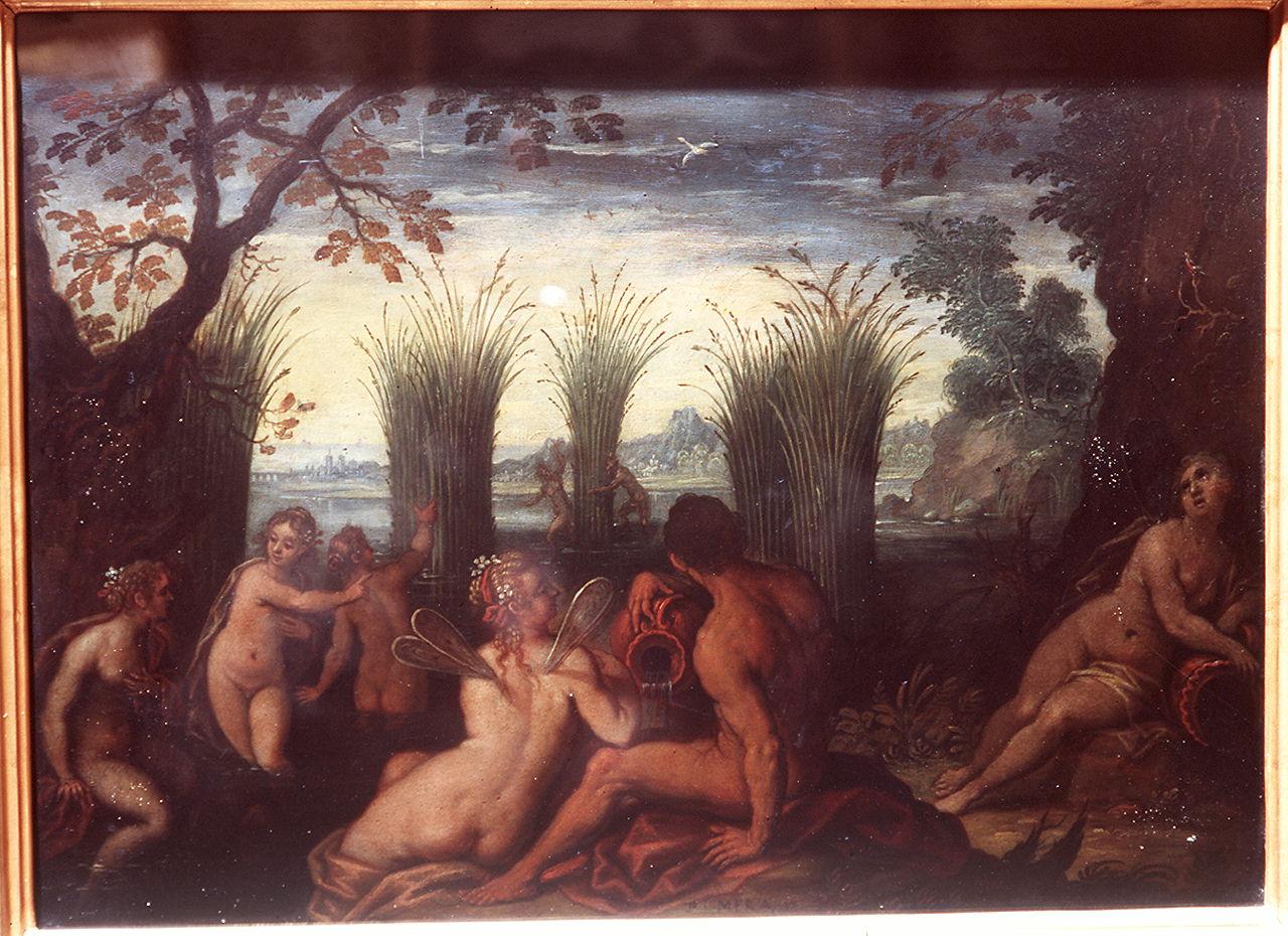 Pan, Siringa e ninfe (dipinto) di Mera Pietro (fine sec. XVI)