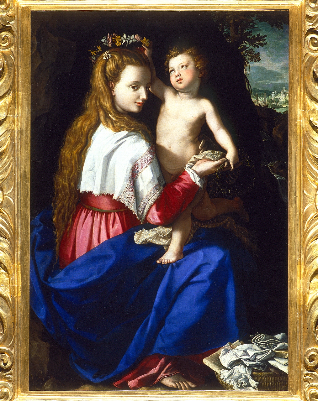 Madonna con Bambino (dipinto) di Allori Alessandro (fine sec. XVI)