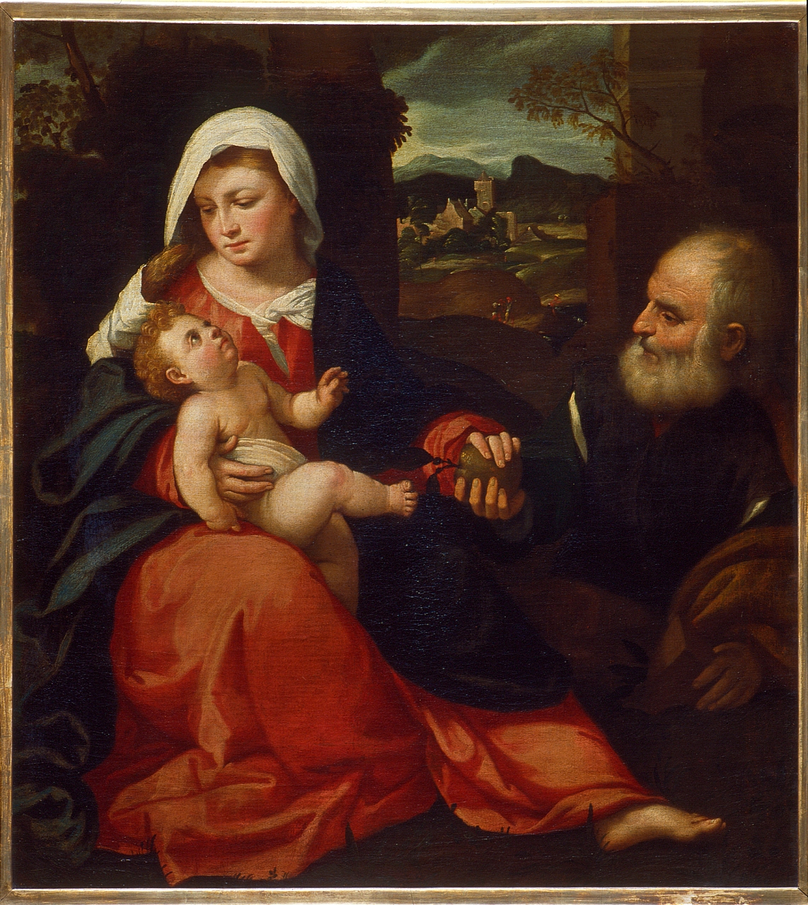Sacra Famiglia (dipinto) di De Pitati Bonifacio detto Bonifacio Veronese (sec. XVI)