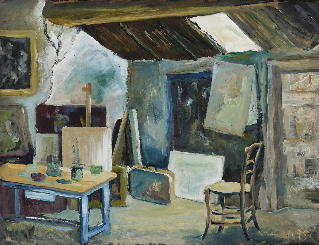 Lo studio del pittore, interno (dipinto)
