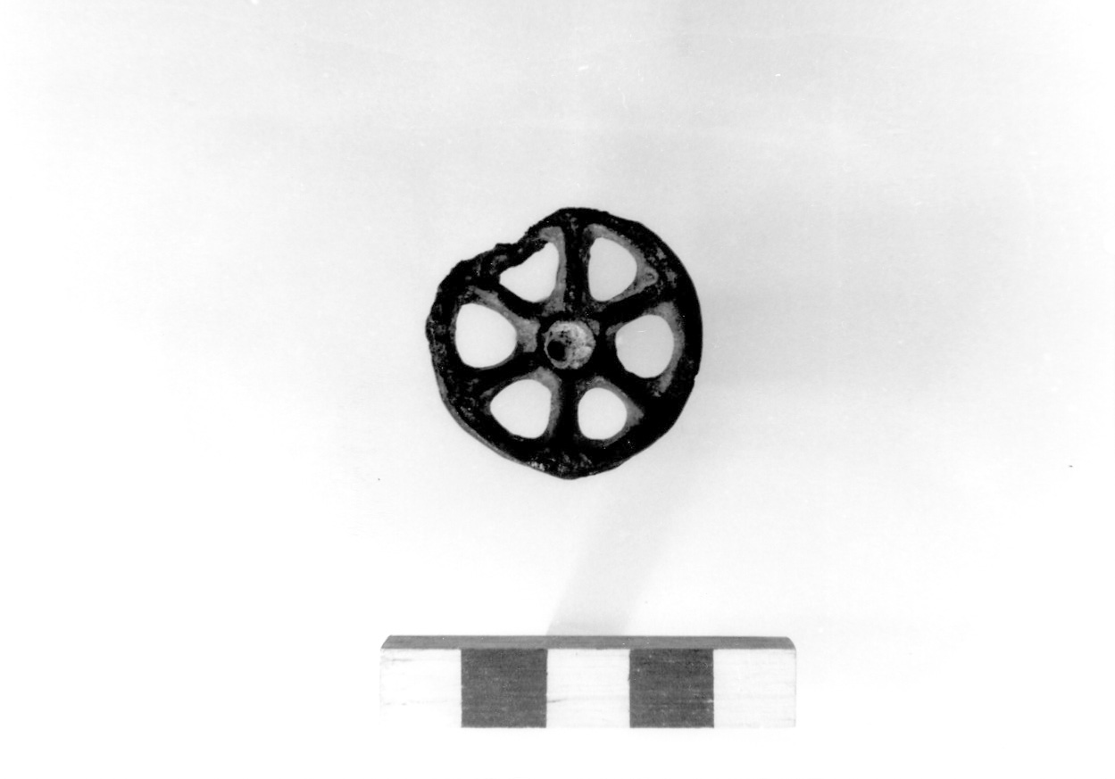 capocchia a rotella di spillone - civiltà protovillanoviana/ età del bronzo finale (sec. X a.C)