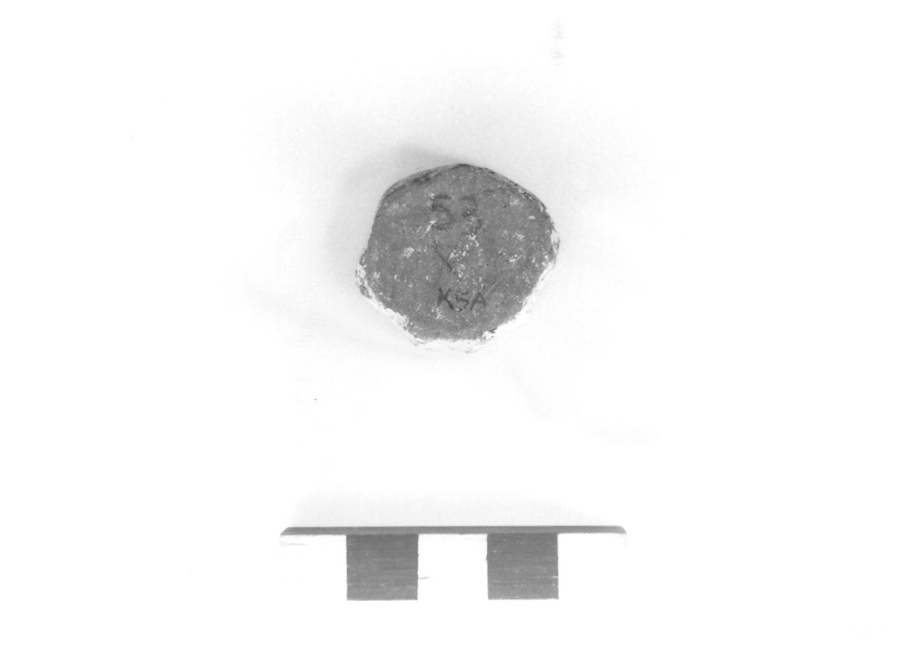 piastrina circolare - fase Piceno (sec. VII a.C)