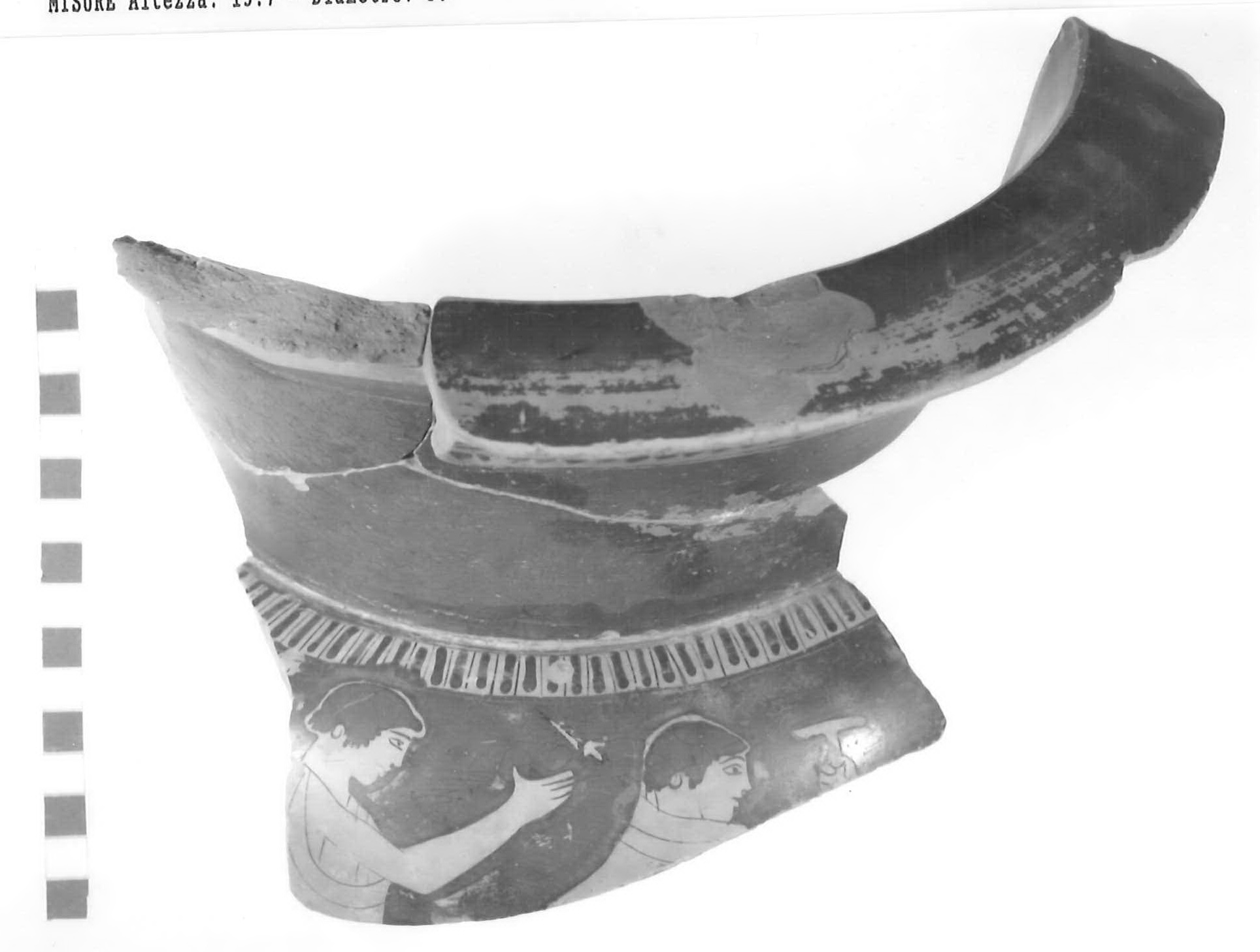 cratere a colonnette/ frammento di Pittore di Sabouroff - Piceno V (sec. V a.C)