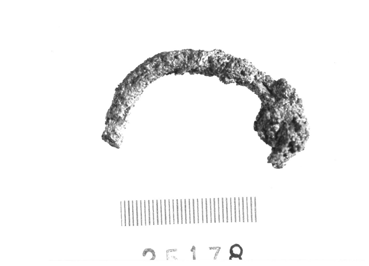 fibula ad arco ingrossato/ frammento - Piceno VI (metà sec. IV a.C)