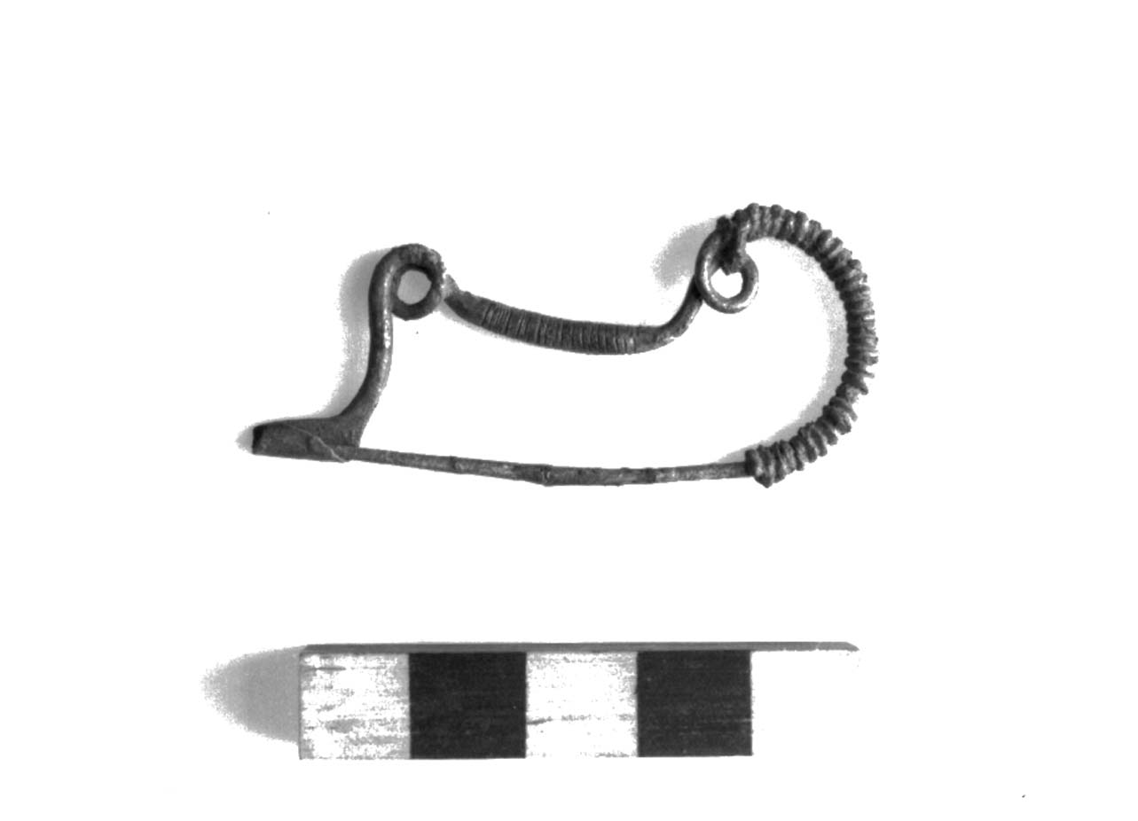 fibula ad arco serpeggiante con occhiello, Sundwall, tipo D II ab - fase Piceno II (sec. IX a.C)