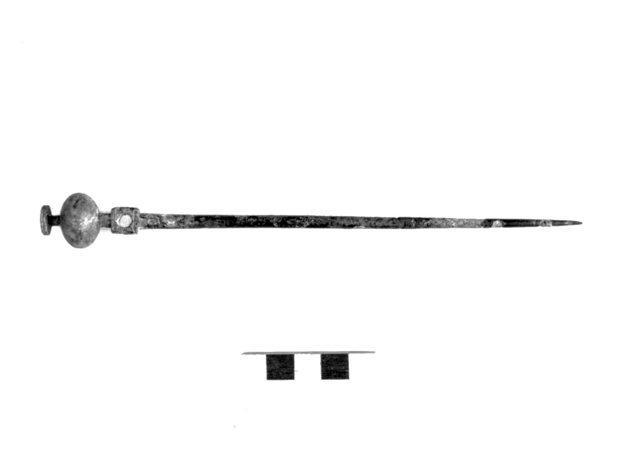 spillone con capocchia a vaso - civiltà villanoviana-fase II (sec. VIII a.C)