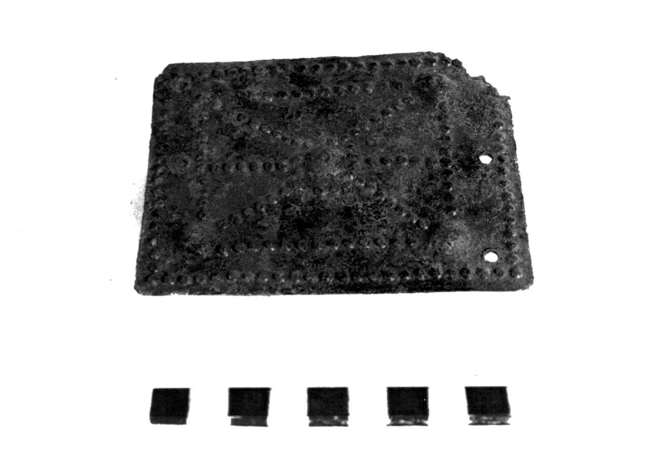 placca - civiltà villanoviana-fase II (seconda metà sec. VIII a.C)