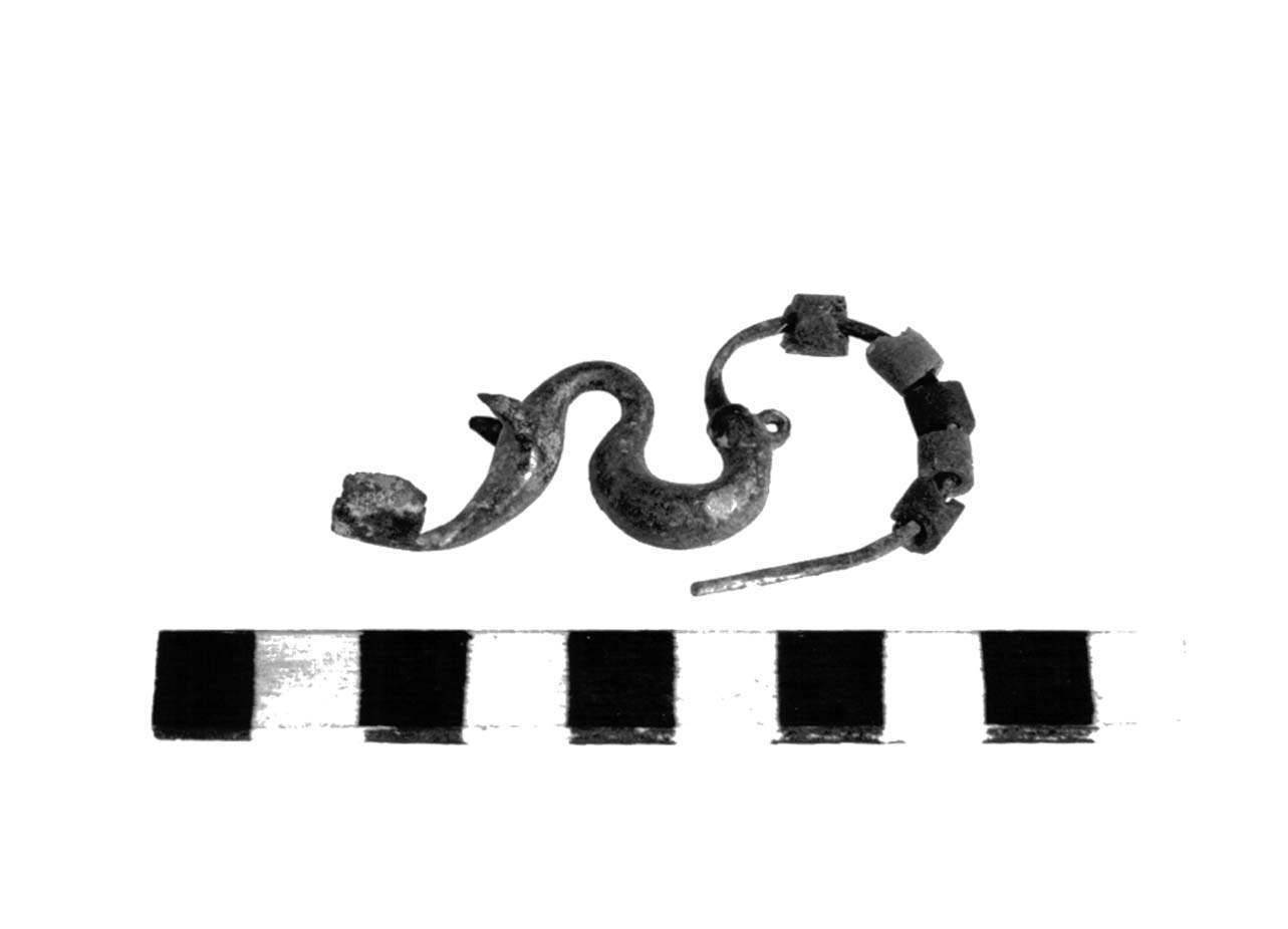 fibula a drago - civiltà villanoviana-fase II (seconda metà sec. VIII a.C)